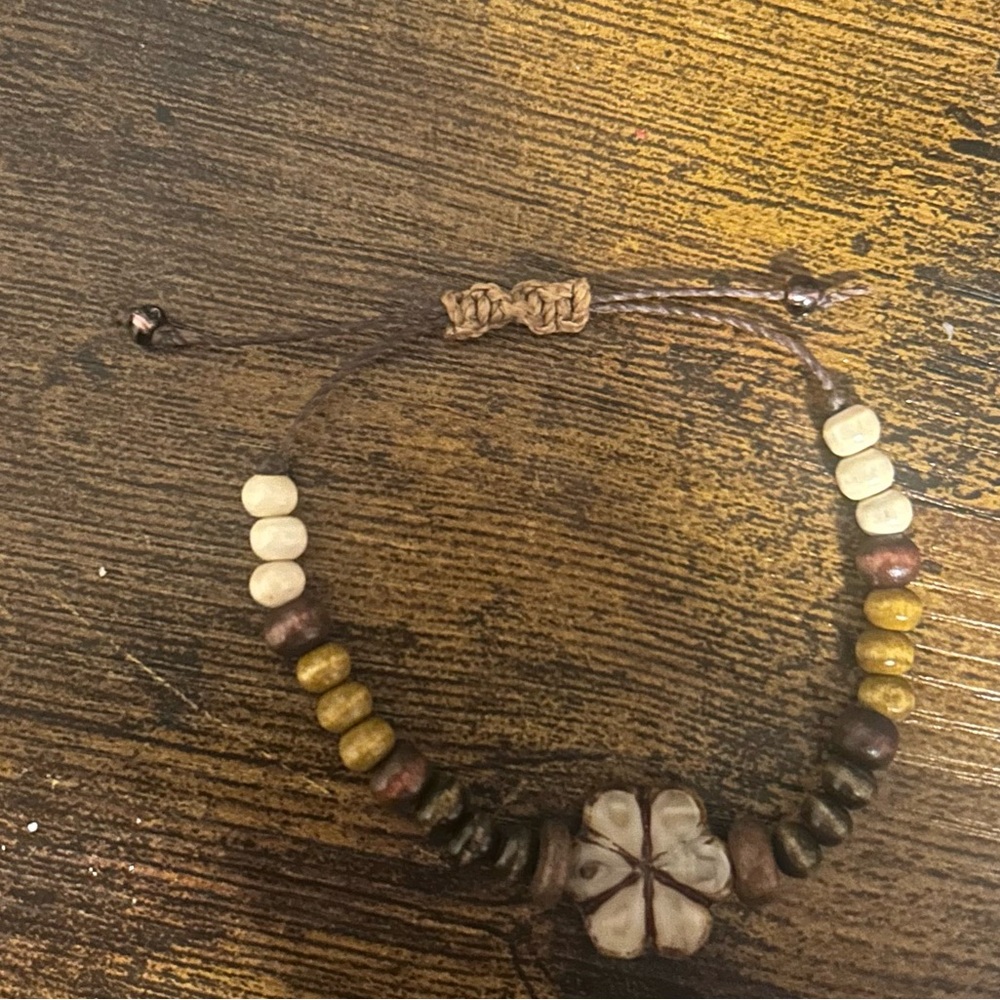 Handcrafted Beaded Bracelet with Natural Tones